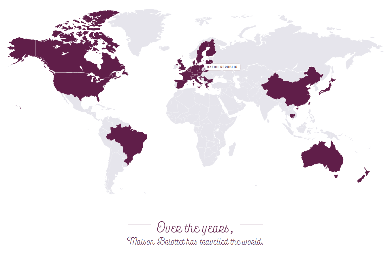 Briottet in 30 countries