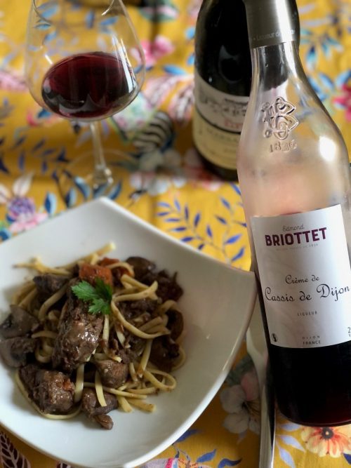 recette bœuf bourguignon à la crème de cassis Briottet