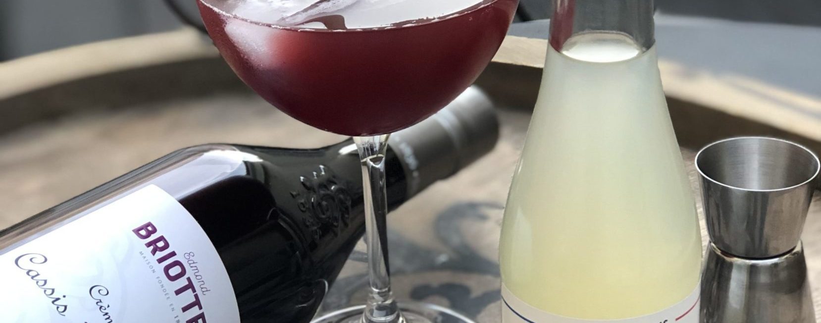 Cocktail French Cass Crème de Cassis Briottet et Ginger Beer La French s'il vous plait