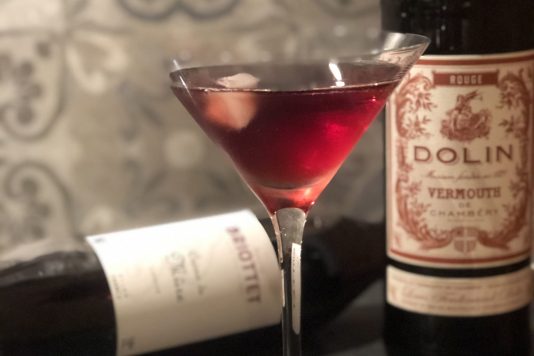 Cocktail Vermouth Liqueur Mûre Briottet