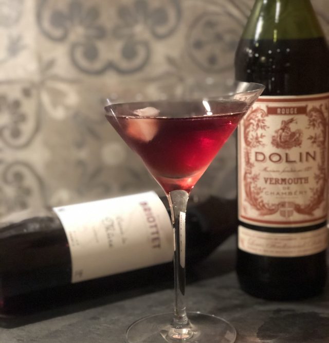 Cocktail Vermouth Liqueur Mûre Briottet