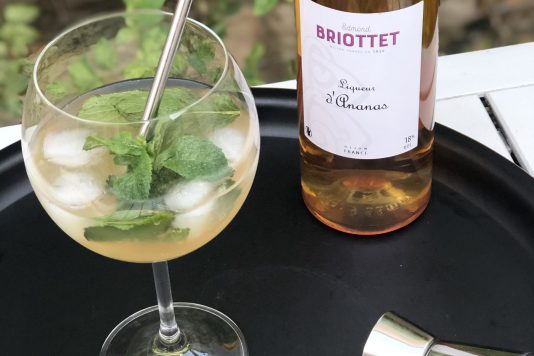 mintropik cocktail avec briottet liqueur d'ananas briottet