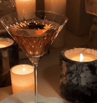 Cocktail crème de chataigne "Chestnut martini"