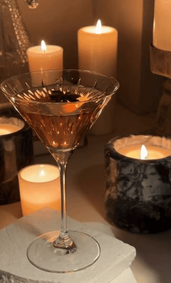 Cocktail crème de chataigne "Chestnut martini"