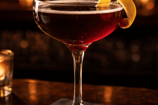 Cocktail glass of Arnaud Martini