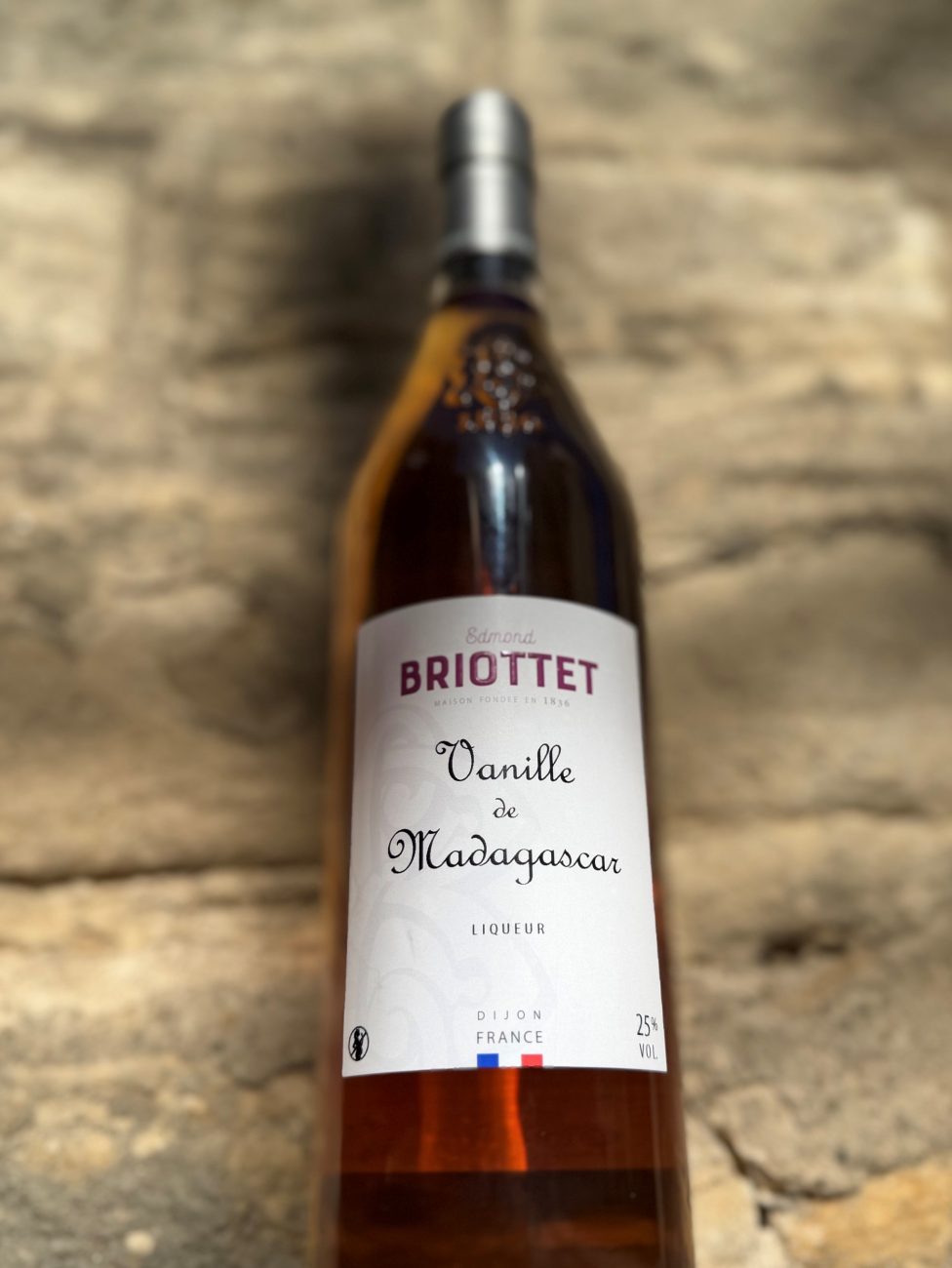 bottle of vanilla liqueur from Briottet